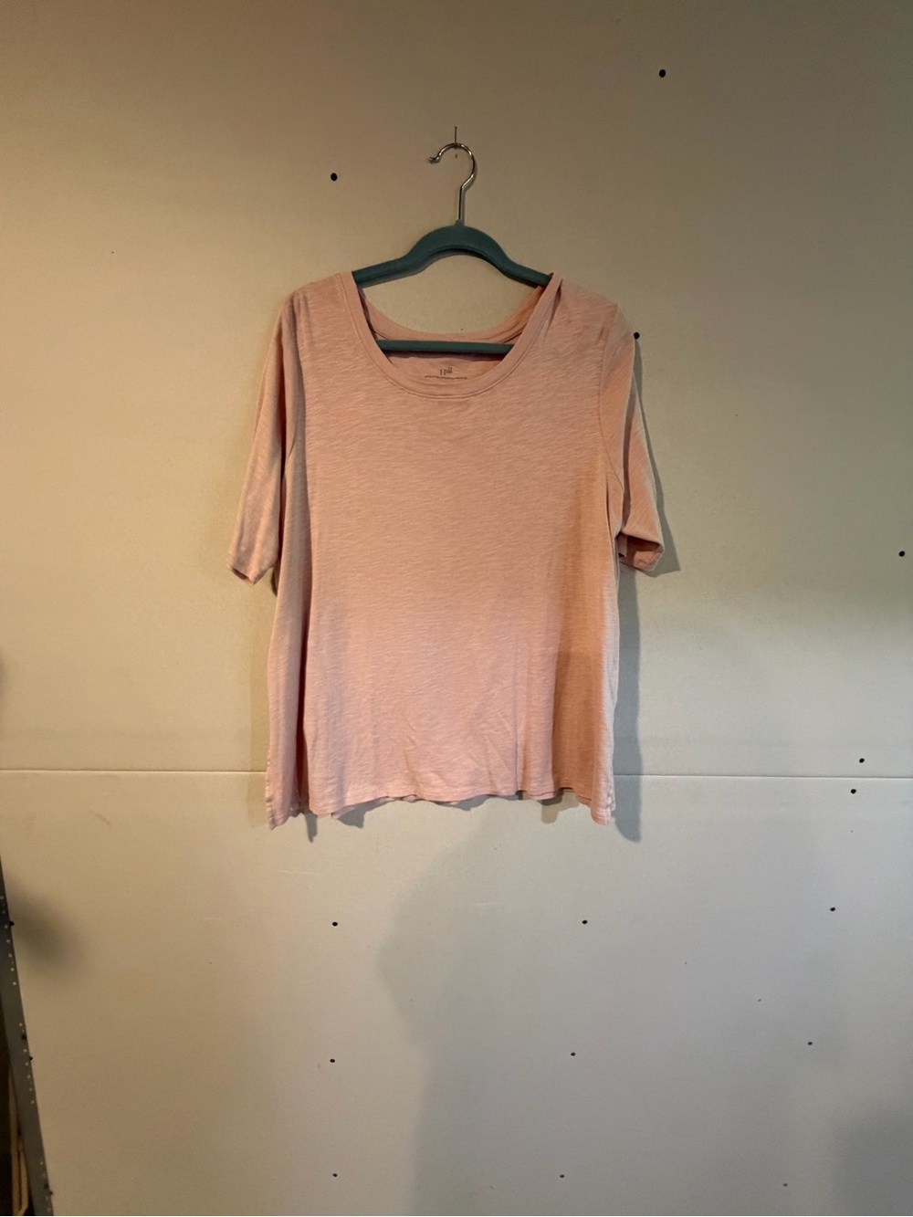 J. Jill Light Pink Scoop Neck Short Sleeve Tee